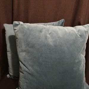PIer 1 Plush Teal Pillows
